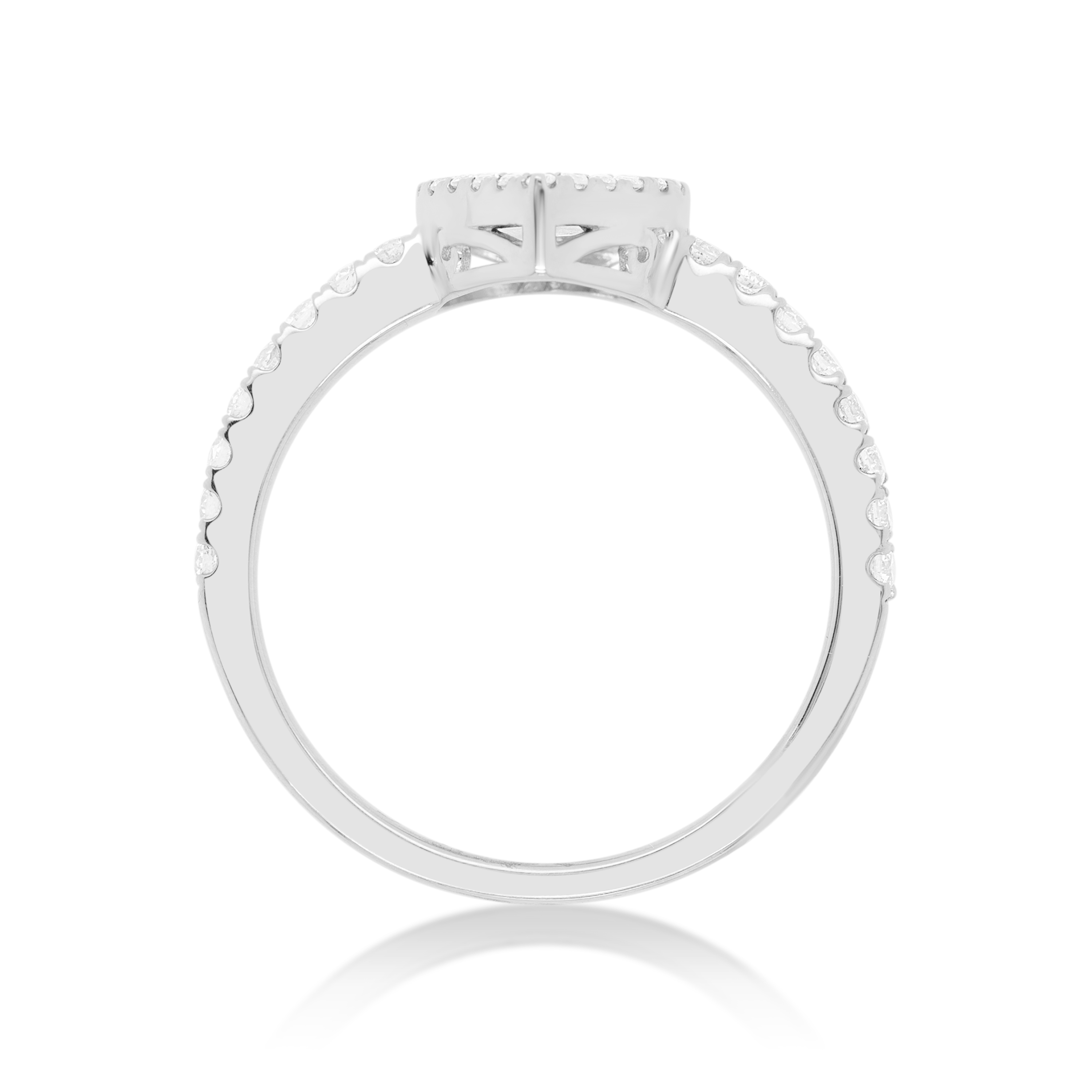 Diamond Heart Ring 0.40 ct. 14K White Gold